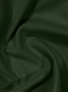 SHEIN PariChic 休闲时尚百搭简约日常纯色口袋纽扣前襟女式外套，适合春秋冬季穿着。 - 軍綠色 - 查看 8