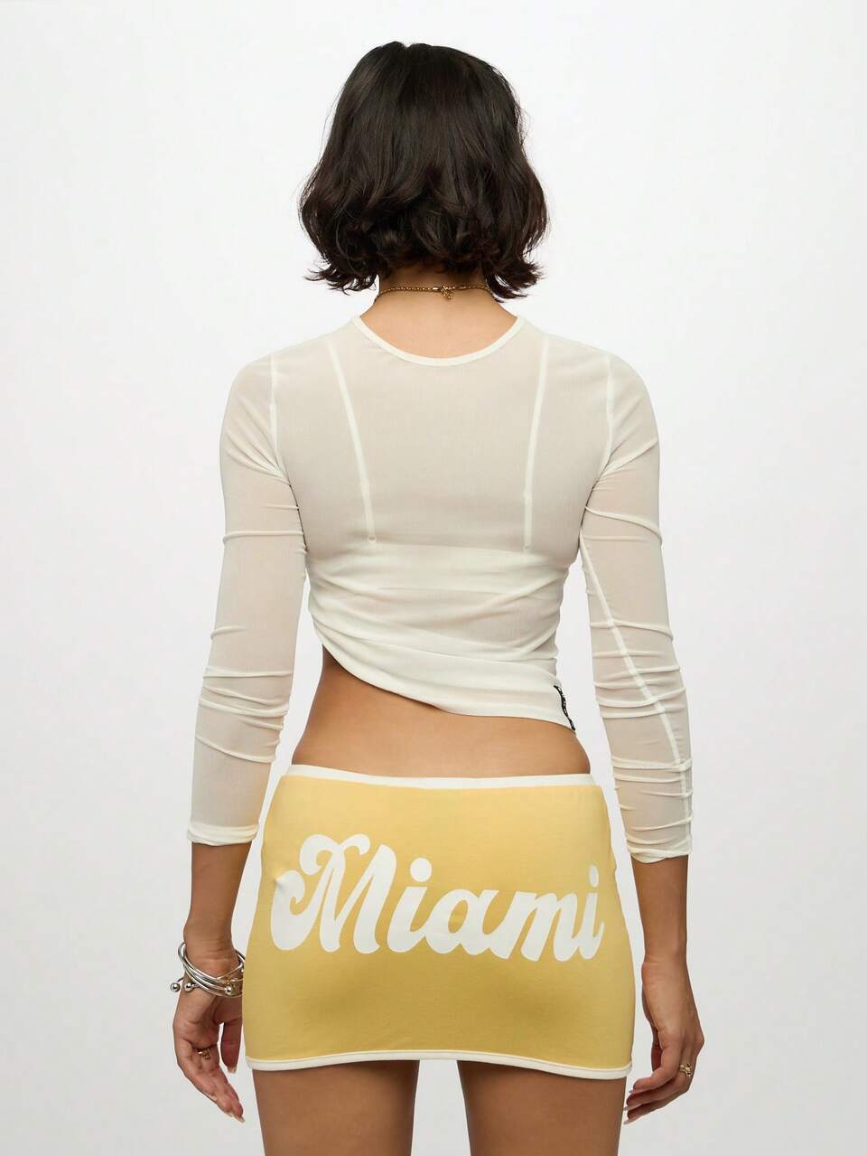 SUMWON WOMEN Minifalda deportiva de jersey con gráficos
