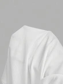 SHEIN MOD 女式露背褶饰蝴蝶结摆裙，白色派对女装，新年晚会服装，化妆舞会礼服，生日女装，性感白色连衣裙，蝴蝶结连衣裙，新年公主女装 - 白色 - 查看 5