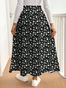 SHEIN Frenchy Váy chữ A xẻ cao đi nghỉ mát cho nữ, phù hợp cho mùa hè - Màu Đỏ Sâu - Xem 2