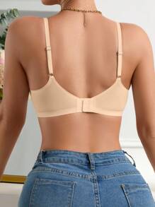 1 Áo ngực không gọng màu trơn thoải mái không đường may cho nữ - Màu be - Xem 2