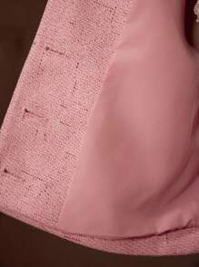 MOTF PREMIUM FAUX PEARL TRIM BUTTON UP JACKET - Pink - View 7