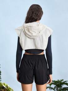 In My Nature Veste sans manches à capuche zippée décontractée et polyvalente pour femmes