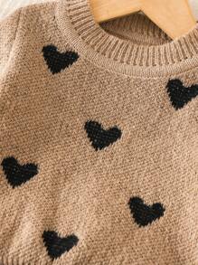 LMoss Kids Set 2 buc. pulover și fustă cu model de inimă pentru bebeluși fetițe - Multicolor - Vizualizare 5