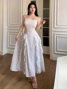 Modelyn فستان ضيق مضغوط للخصر بشكل فرنسي بدون ظهر للنساء - الأرجواني - مشاهدة 5