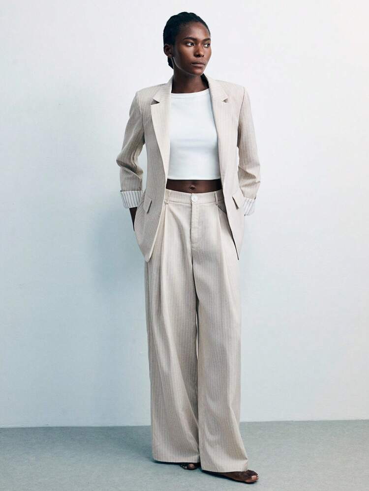 SHEIN Maija Blazer casual/de negocios para mujer, atuendo de oficina casual de negocios para mujer en otoño, ropa de oficina para mujer, blazer de otoño/invierno para mujer, blazer para maestra