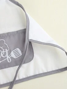 SHEIN 新生儿摄影服装男宝宝白色厨师帽和围裙套装婴儿拍摄道具1个月100天宝宝拍照道具 - 彩色 - 查看 6