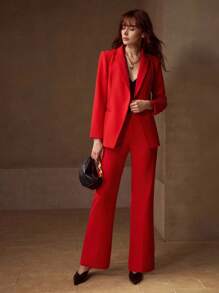 MOTF Classy PRESS CREASE SLANT POCKET SUIT PANTS