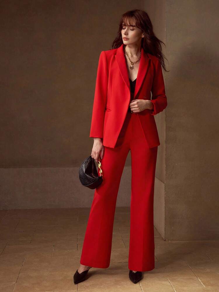 MOTF Classy PRESS CREASE SLANT POCKET SUIT PANTS