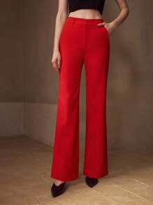 MOTF Classy PRESS CREASE SLANT POCKET SUIT PANTS