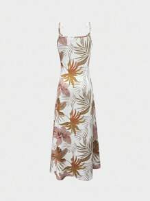 Selamara 女士休闲度假植物印花无袖连衣裙