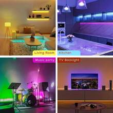 1PC 1M 2M 3M 4M 5M 10M 15M 20M RGB LED Strip Lights & Remote Control – Color Changing Lighting For Bedroom, Party, And Holiday Decor, USB Powered, Multi-Color Display, Perfect For Home Theater Or Festive Ambiance, Christmas Decor - White - View 4