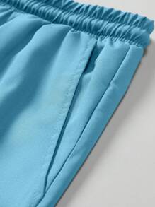 Manfinity RSRT 2 件男士 Anchor & Coral 休闲度假短袖衬衫和短裤套装