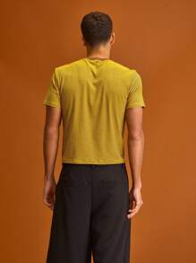 Musero Contrast Pinstripe Short Sleeve T-Shirt Summer Holiday Vacation - Multicolor - View 3