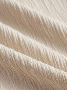 SHEIN Essnce Plus Women's Summer Vacation Business Casual Woman Office New Style Fashion Casual Commuting Vacation Light Breathable Comfortable 3 Pieces Loose Wide-Leg Pants, Seaside Pants - Khaki - View 4