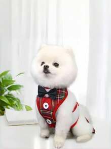 1pc Pet Chest Harness And Back Strap For Walking Medium And Small Dogs, Teddy Dog Chain, Dog Leash, Rope, Dog Supplies