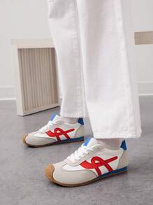 Solezae #QuietLuxury 女式低帮系带芭蕾跑步鞋 - 高级运动休闲混合 | 透气波浪针脚设计 | 健身房到迪斯科百搭 - 彩色 - 查看 8