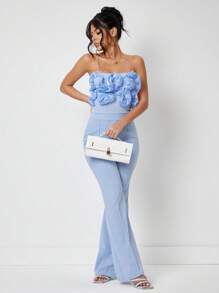 SHEIN BAE 1 件时尚百搭编织女士手提包 - 白色 - 查看 9