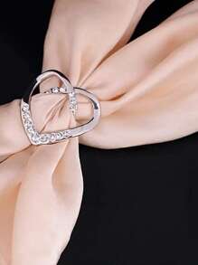 8 件仿珍珠胸针镂空心形胸针外套毛衣徽章别针服装配饰 - 彩色 - 查看 10