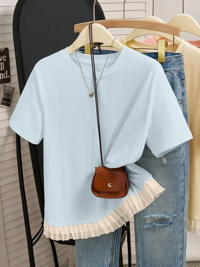 INAWLY Summer Fashion Tassel Decor Women T-Shirt, Suitable For Summer