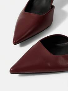 CUCCOO BIZCHIC Ls-311-4 Wine Red Ladies' Pointed Toe High Heels For Summer Graduation Heels Prom Heels Vacation Shoes Summer Elegant Heels Elegant Basics Business Casual Business Chic BURGUNDY Heels Spring Shoes Spring Break Easter For Christmas Valentine's Day - Burgundy - View 6