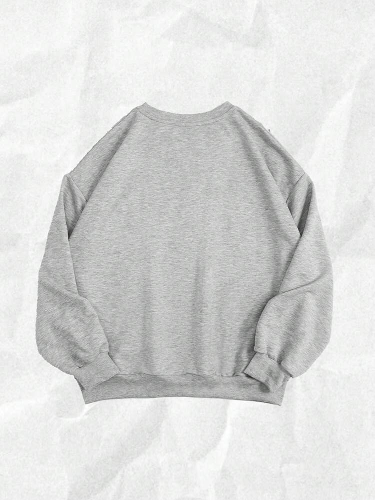 Casual Dalmatian Print Oversized Crew Neck Long Sleeve Hoodie For Women Back To School Fall And Winter Clothing