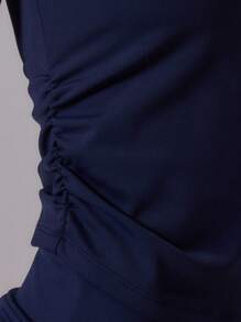 Musera Sport 运动修身侧褶背心，适合运动健身、夏季网球、俱乐部、健身房等场所。 - 寶藍色 - 查看 7