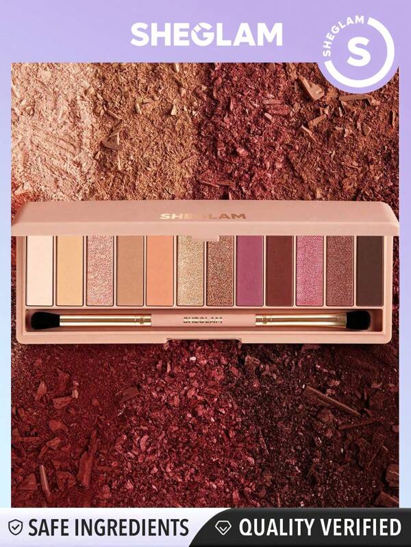 SHEGLAM Berry Palette Palette De Fards à PaupièRes Mats 12 Couleurs Fard à PaupièRes Satiné MéTallisé Nacré à Haute Pigmentation, Doux Et Lisse, Maquillage Des Yeux, CosméTiques, , FêTe De NoëL Remise De DiplôMe Anniversaire Vacances Haut ÉTé Automne Y2K ÉLéGant Mode Femmes Maquillage CosméTique Visage FêTe Plage Voyage Camping  Plein Air ÉCole Campus Excursion Festivals DéCoration Cadeau PréSent Rose Fille Cosplay Jeux Meilleur Couleur Charme Ambiance