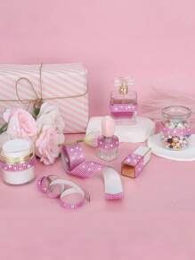 1pc Light Pink Self-Adhesive Diamond Crystal Rhinestone Tapes, 2mm Diamante For DIY Crafts, Phone & Car Decoration