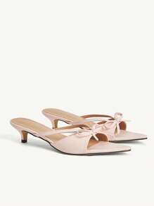 CUCCOO CHICEST Pre-Pointed Toe Stiletto Heel Versatile Women High Heels Sandals - Pink - View 1