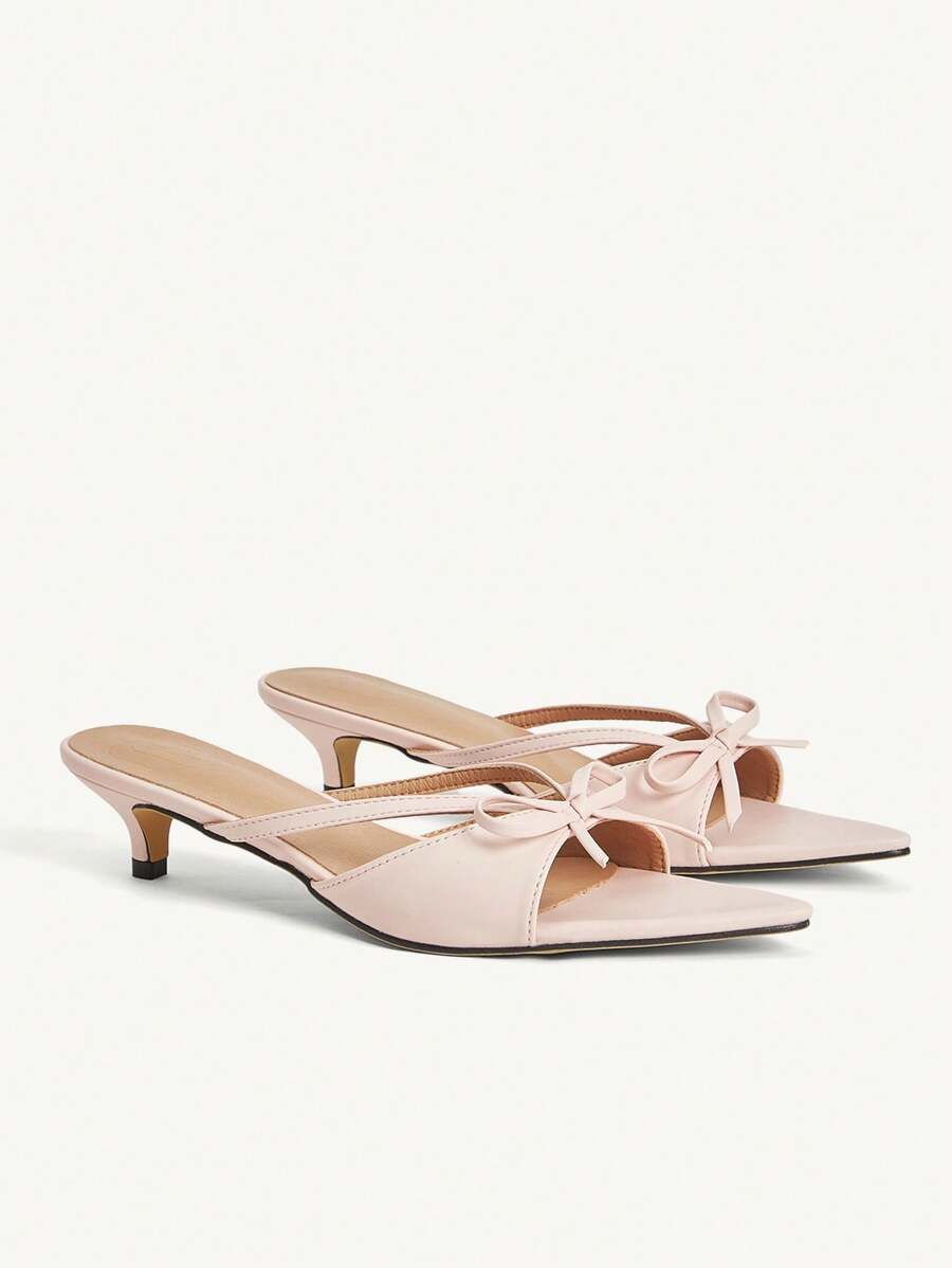 CUCCOO CHICEST Pre-Pointed Toe Stiletto Heel Versatile Women High Heels Sandals - Pink - View 1