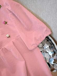 GlowEve CURVE 大码女装刺绣休闲方领短袖衬衫绣花领衬衫夏季休闲衬衫度假休闲衬衣 - 彩色 - 查看 1