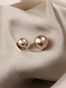 3 件仿珍珠胸针，仿珍珠胸针，女士仿珍珠防曝光领口别针，婚礼装饰别针，毛衣披肩夹，适用于服装开衫连衣裙毛衣帽 DIY 用品服饰装饰，防滑别针，领夹，围巾配饰，时尚，DIY 用品 - 香檳色 - 查看 1