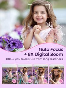 Kids Camera With 64G Memory Card, 1080P HD, 48MP With Video, Kids Birthday Gift, Kids Selfie Camera, Kids Holiday Birthday Gift, Suitable Birthday Gift For Boys/Girls,Toys,Gift For Kids,Gift For Girl