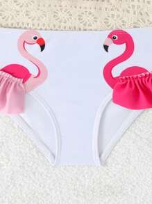 Conjunto de traje de baño lindo con decoración de moño para niña joven