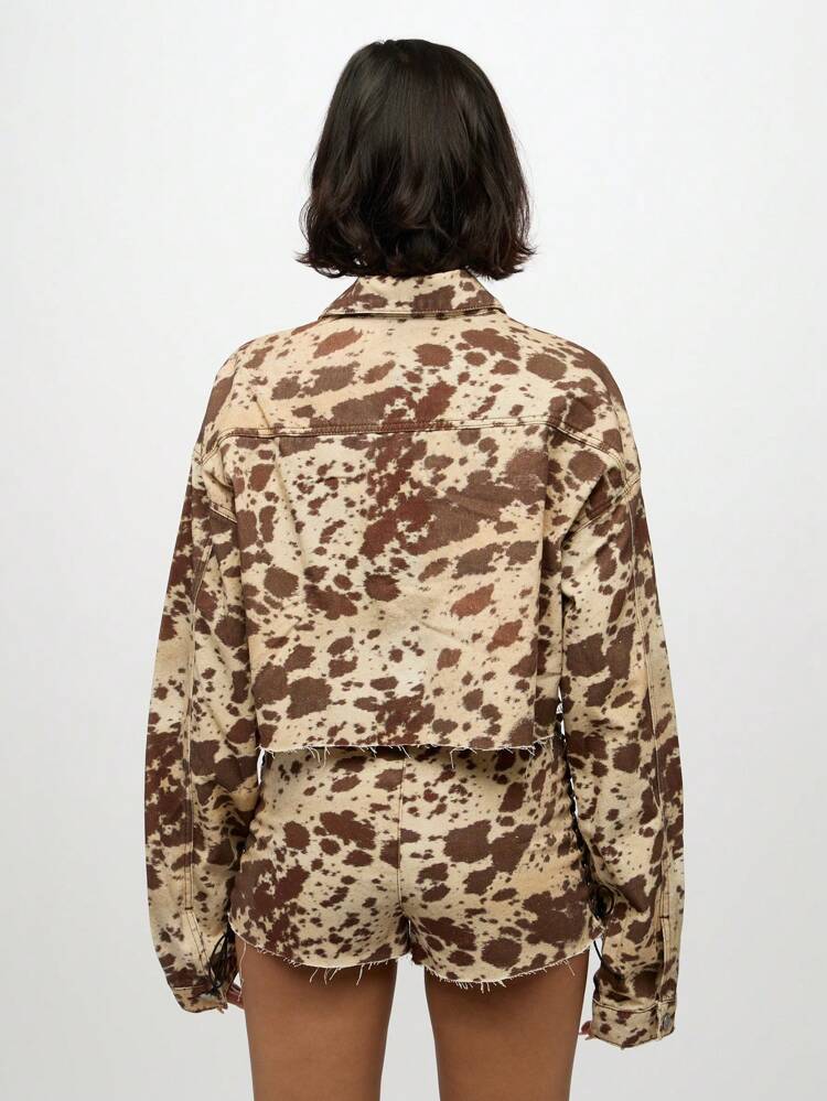 SUMWON WOMEN Pantaloncini in denim con orlo grezzo e dettagli allacciati