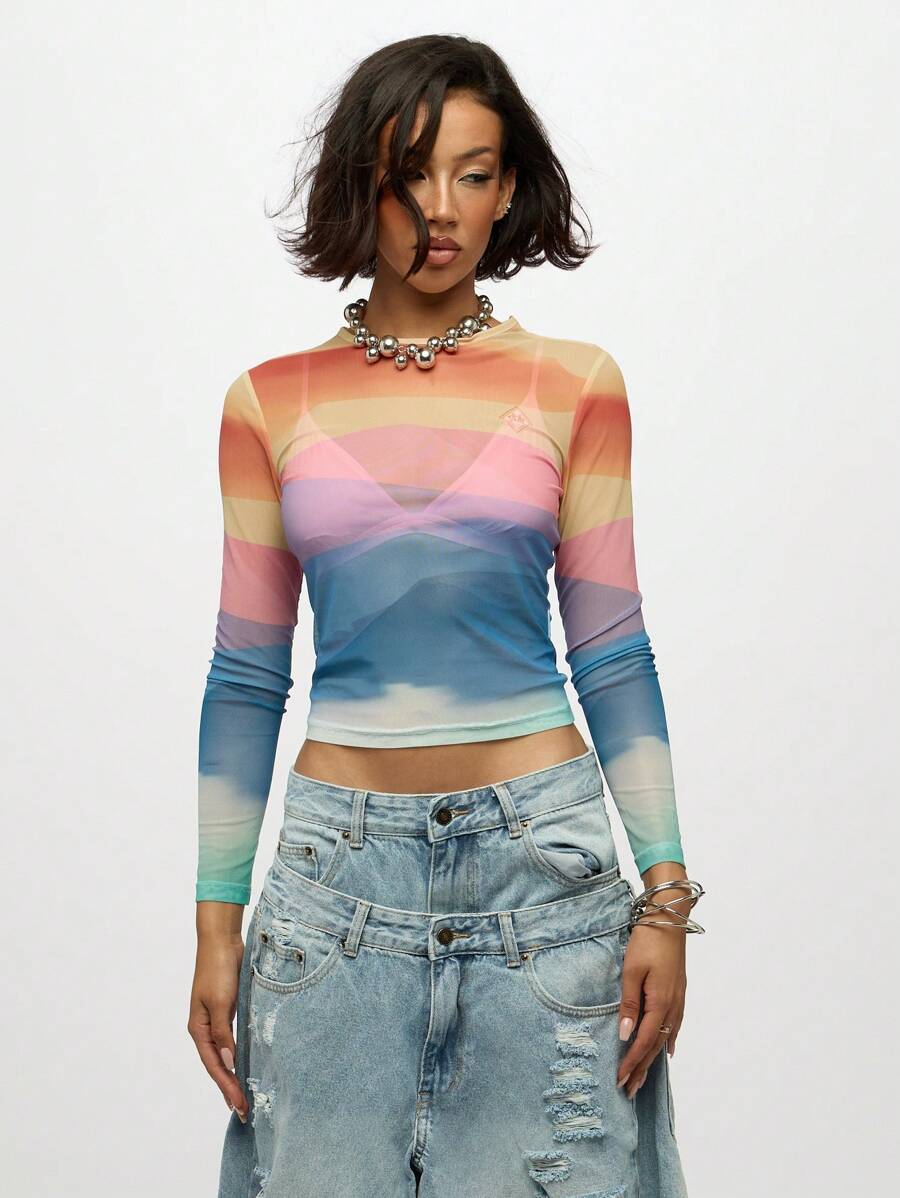 Sunset Sinner Y2K Top (S/M)