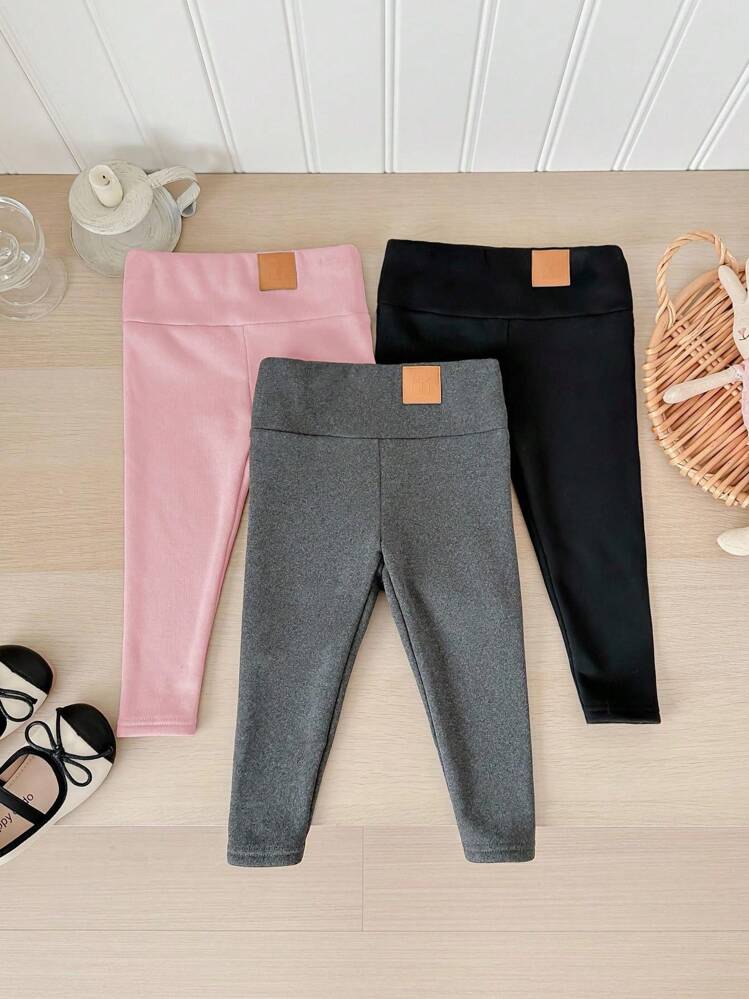 SHEIN LMoss Kids LMoss 3pcs/Set Baby Girl Autumn/Winter Thick Thermal Lined Leggings In Black, Gray And Apricot. Buy 1 Get 3 All-Match Casual Thermal Lined Pants Baby Girl Leggings Toddler Girl Leggings Baby Girl Fleece Leggings Toddler Fleece Leggings Winter Leggings Baby Girl Girls Leggings Fall - Multicolor - View 7