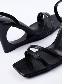 MUSERA Tacones cuadrados con efecto de PU