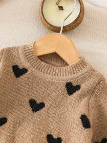 LMoss Kids Set 2 buc. pulover și fustă cu model de inimă pentru bebeluși fetițe - Multicolor - Vizualizare 3