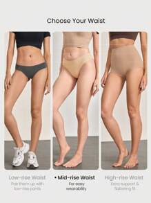 GLOWMODE 2条装轻薄透气吸汗高腰无痕隐形丁字裤日常休闲运动