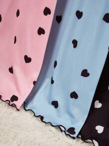 SHEIN Ensemble robe en tricot confortable à motif cœur grande taille - Multicolore - Voir 5