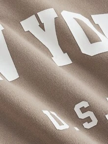 SHEIN Girlism Tween Girl Casual Everyday Round Neck New York Letter Print Sweatshirt And Straight Leg Pants Set New York Outfits Teen Sweat Set 2 Piece Set Teen Sweatpants Set Sweat Sets Tweens Comfy Fall Winter