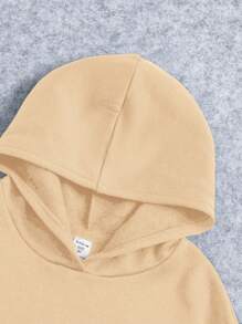Teen Girls Casual Pattern Long Sleeve Hooded Thick Sweatshirt, Suitable For Autumn/Winter