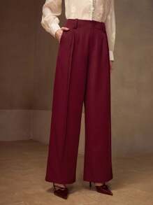 MOTF PREMIUM PANTALONES DE TRAJE CON PLIEGUES PLEGADOS - Burdeos - Ver 2