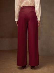 MOTF PREMIUM PANTALONES DE TRAJE CON PLIEGUES PLEGADOS - Burdeos - Ver 3