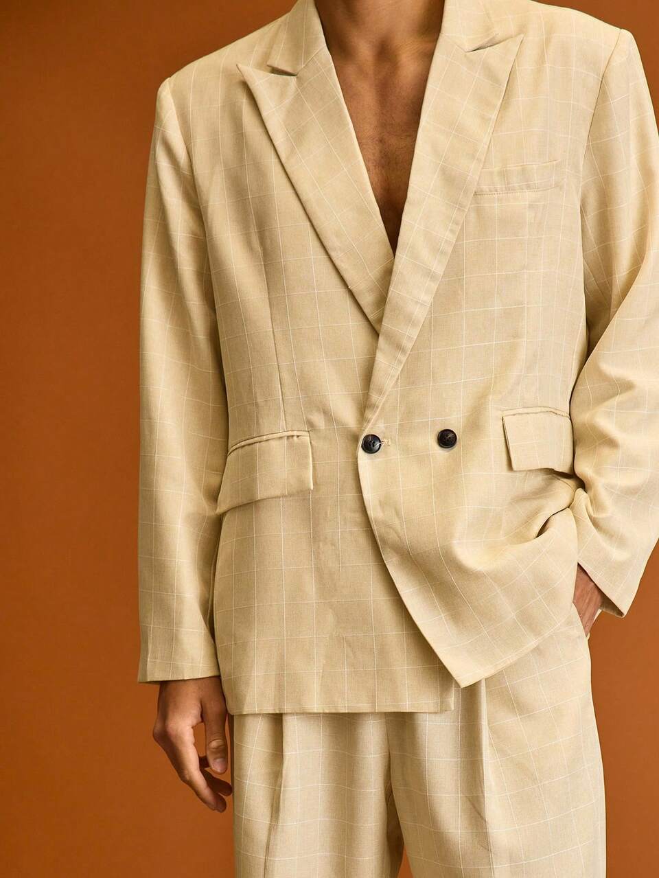 Oversized Checkered Blazer Tailoring Summer Holiday Vacation Smart Wear