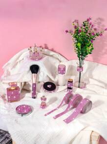 1pc Light Pink Self-Adhesive Diamond Crystal Rhinestone Tapes, 2mm Diamante For DIY Crafts, Phone & Car Decoration