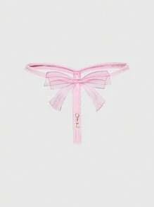 ROMWE Kawaii 洋娃娃性感内衣蝴蝶珍珠吊坠丁字裤