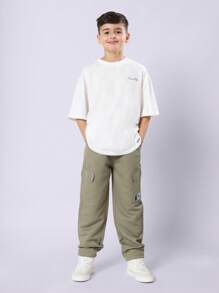 SUMWON T-shirt oversize d'été décontracté avec imprimé palmier sur le dos, design club méditerranéen île, streetwear graphique, vacances paradis de la plage, manches courtes, tenue de loisirs - Blanc - Voir 6
